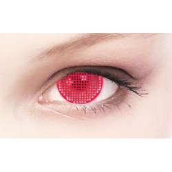 RED SCREEN MINI SCLERA 17 mm - Imprezowe soczewki kontaktowe Crazy